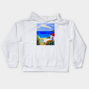 A gate leading to the sea Kids Hoodie